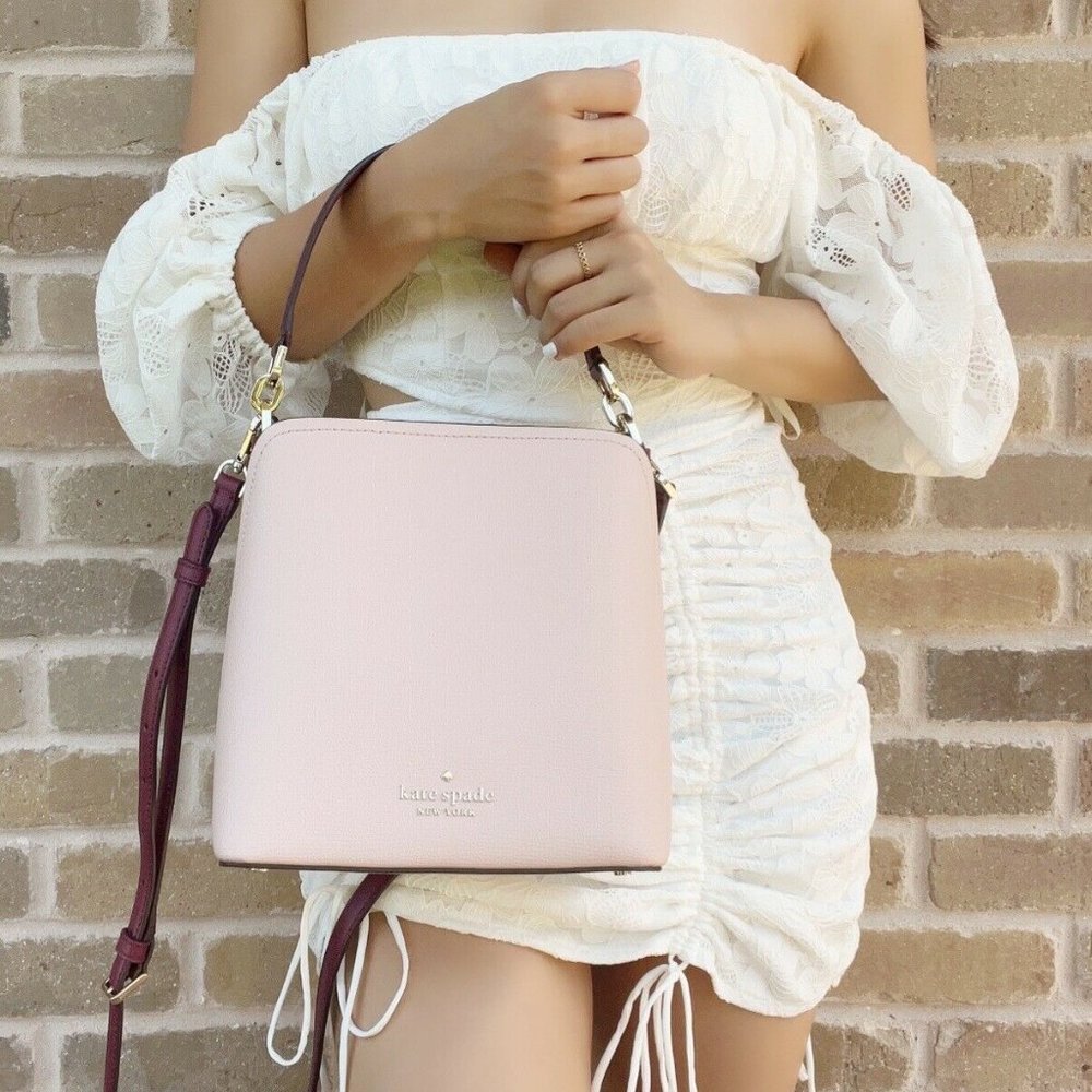 NWT Kate Spade Crossbody Pink Burgundy Multi - Picture 4 of 10